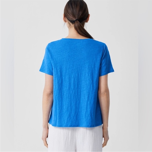 Eileen Fisher Calypso Crew Neck Organic Linen T-Shirt - Picture 13 of 16